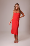 VESTIDO MIDI VERMELHO ALÇA