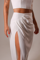 SAIA MIDI OFF WHITE COM FENDA LATERAL