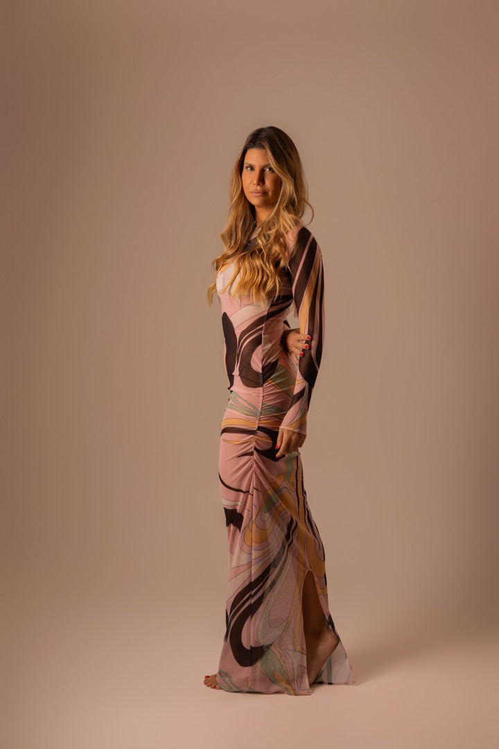 VESTIDO TULE LONGO MOVIMENTO