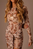 Vestido Tule Curto Paisley - TYNA - foto 4