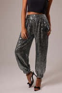Calça Jogger Paetê Preta e Prata - TYNA - foto 24