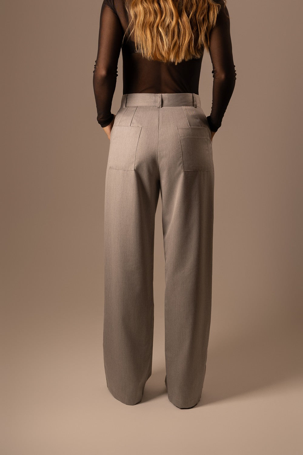 CALÇA ALFAIATARIA RETA CINZA