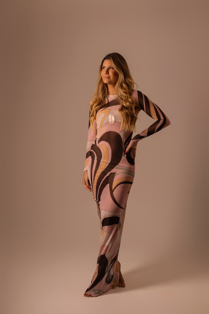 VESTIDO TULE LONGO MOVIMENTO