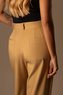 CALÇA RETA ALFAIATARIA BEGE DUST