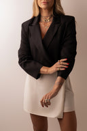 BLAZER AMALFI CURTO TRANSPASSADO PRETO