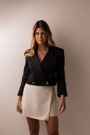 BLAZER AMALFI CURTO TRANSPASSADO PRETO