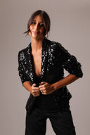 Blazer Paetês Preto - TYNA - foto 1