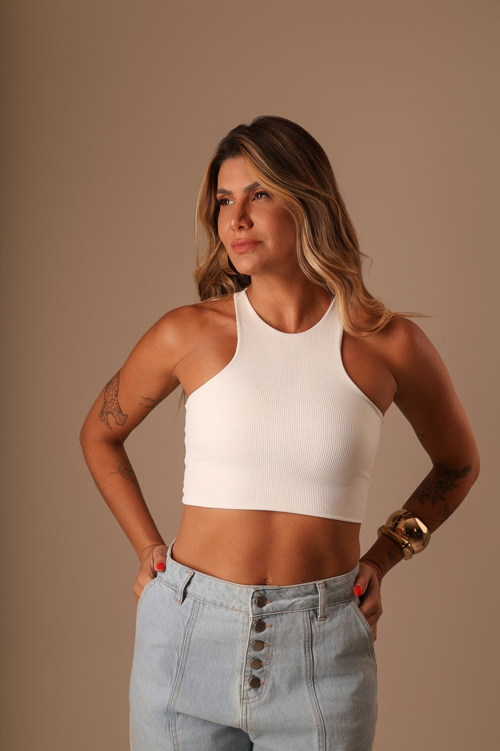 REGATA NADADOR CURTA OFF WHITE