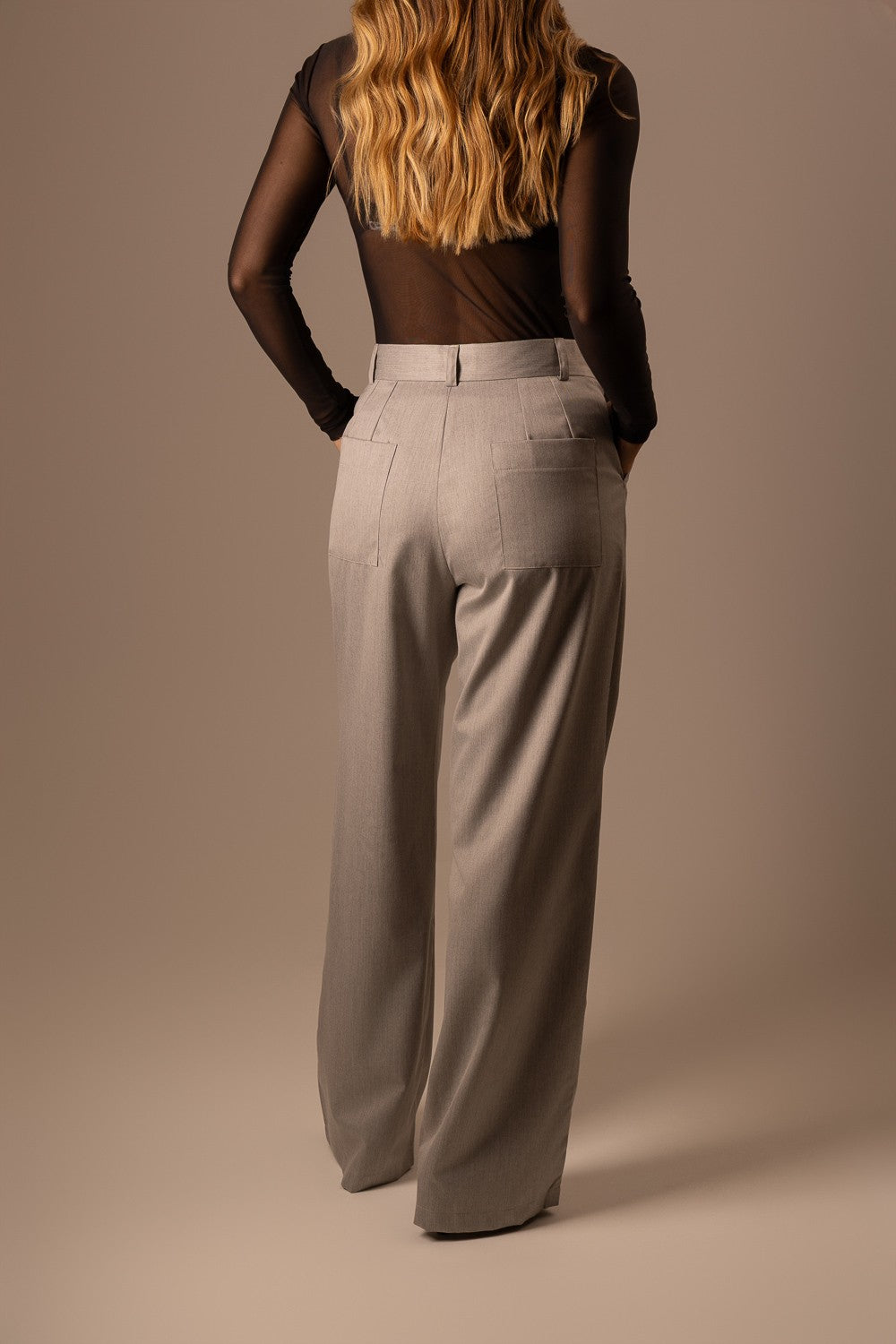 CALÇA ALFAIATARIA RETA CINZA