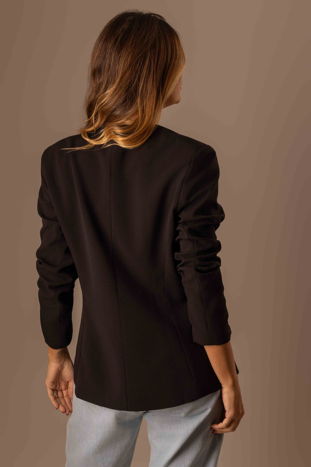 BLAZER SEM GOLA PRETO