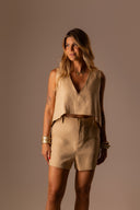 Blusa Linho Assimétrico Paçoca - TYNA - foto 9