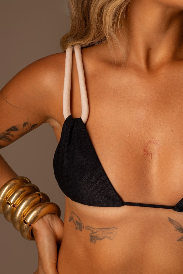 BIQUINI CORTININHA CORDA PRETO