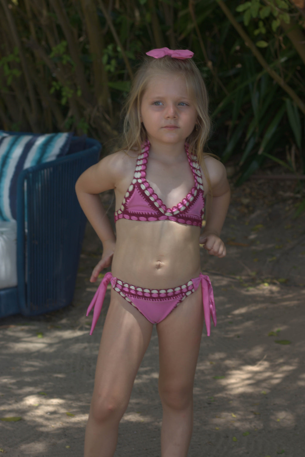 BIQUINI INFANTIL DUPLA FACE ROSA SAUDADE FOR TYNA