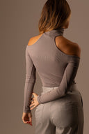 Blusa Manga Longa Gola Grafite - TYNA - foto 5