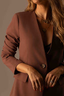 BLAZER SEM GOLA CHOCO