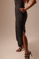 VESTIDO PRETO FRANJA LINHO