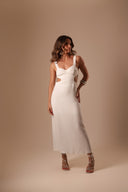 VESTIDO OFF WHITE CUT OUT