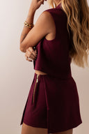 Short Saia Burgundy - TYNA - foto 8