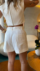 SHORT ALFAIATARIA OFF WHITE
