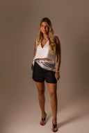 LENÇO ESTAMPA GEOMÉTRICO 90 X 90