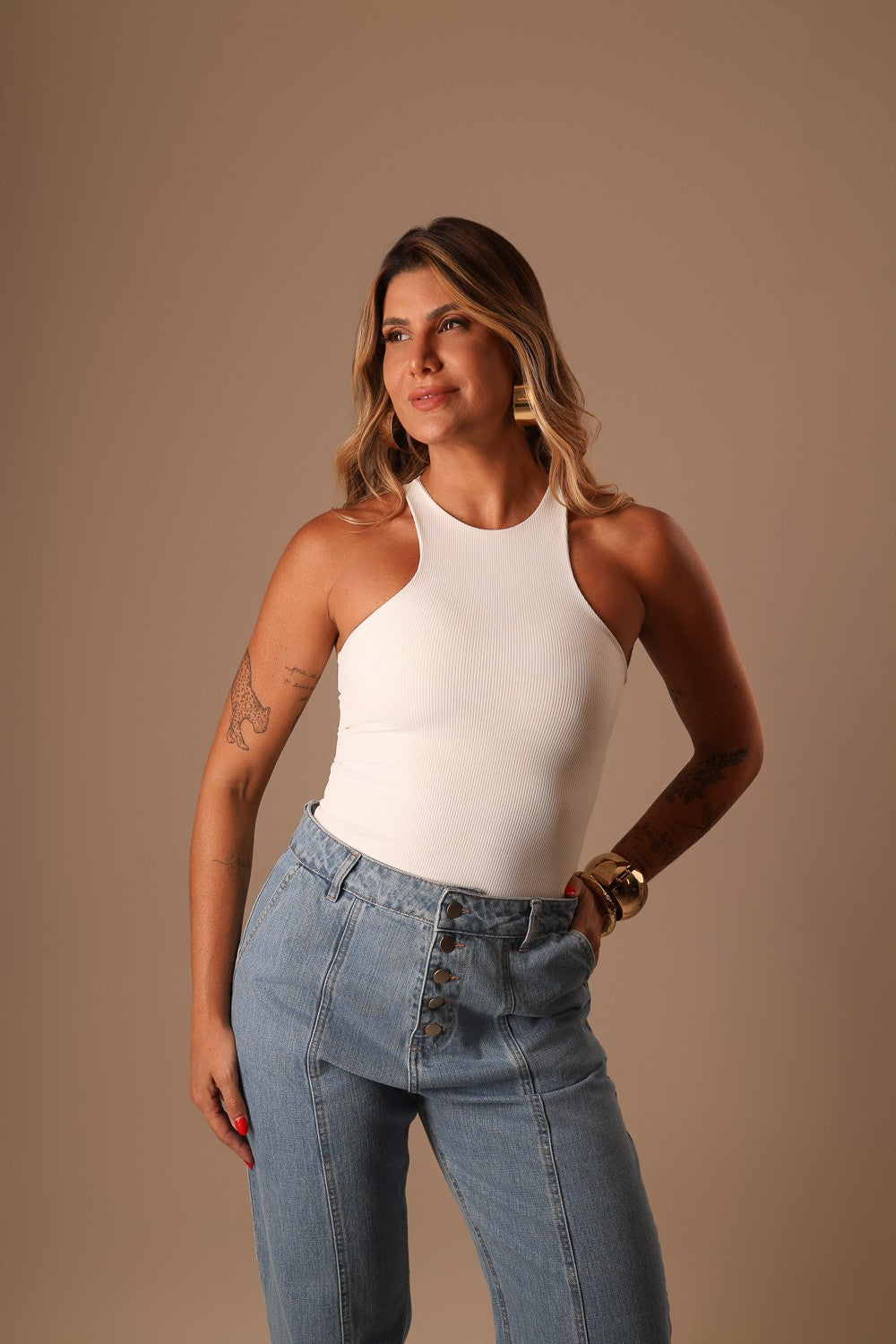 REGATA NADADOR COMPRIDA OFF WHITE