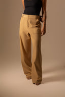 CALÇA RETA ALFAIATARIA BEGE DUST