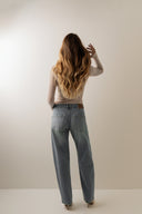 Calça Jeans Barrel Azul Médio - TYNA - foto 10