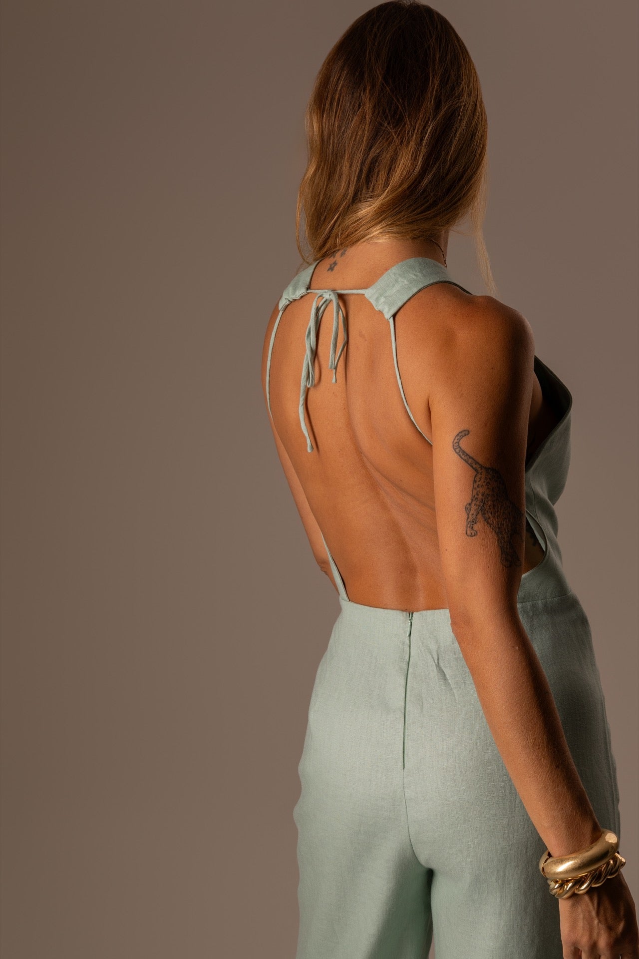 MACACÃO PISTACHE LINHO PURO