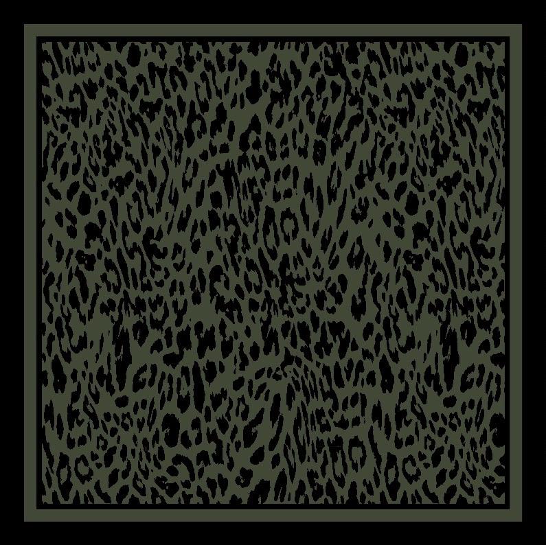 LENÇO ESTAMPA ANIMAL PRINT 43 x 43