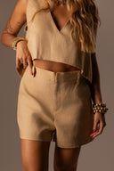 Blusa Linho Assimétrico Paçoca - TYNA - foto 4