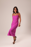 VESTIDO MIDI ROSA ALÇA
