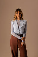 Blusa Azul Manga Comprida Tule - TYNA - foto 7