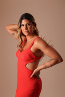 VESTIDO VERMELHO CUT OUT