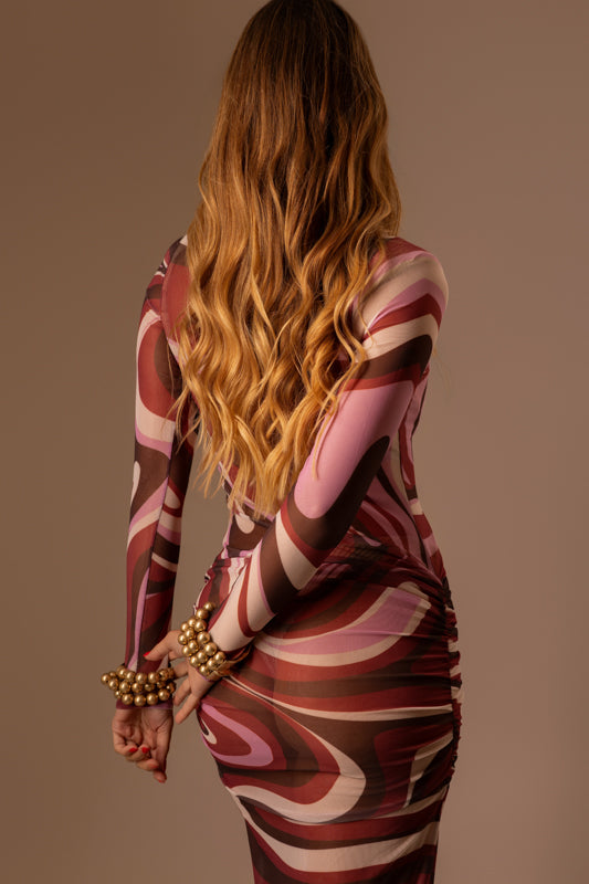 VESTIDO TULE LONGO WAVE