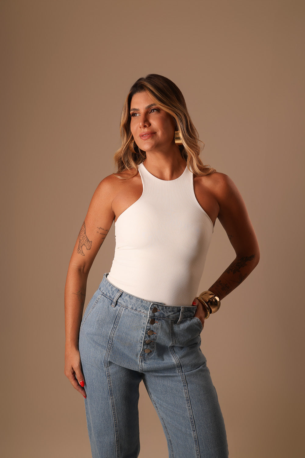 REGATA NADADOR COMPRIDA OFF WHITE