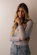 Blusa Azul Gola Tule - TYNA - foto 3