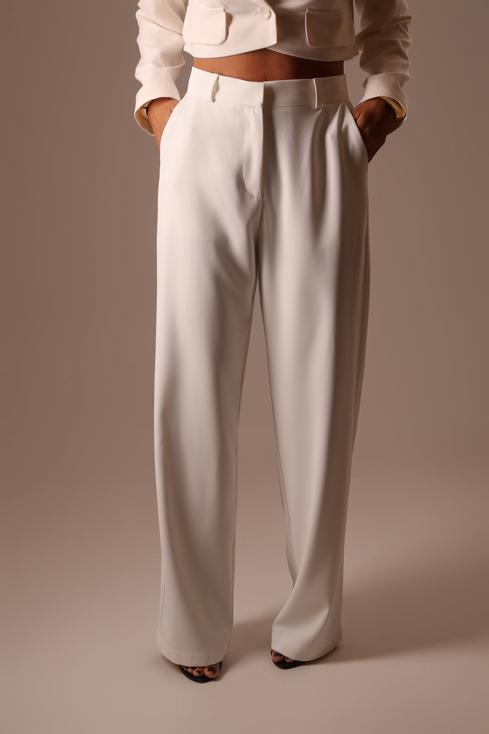 CALÇA ALFAIATARIA RETA OFF WHITE