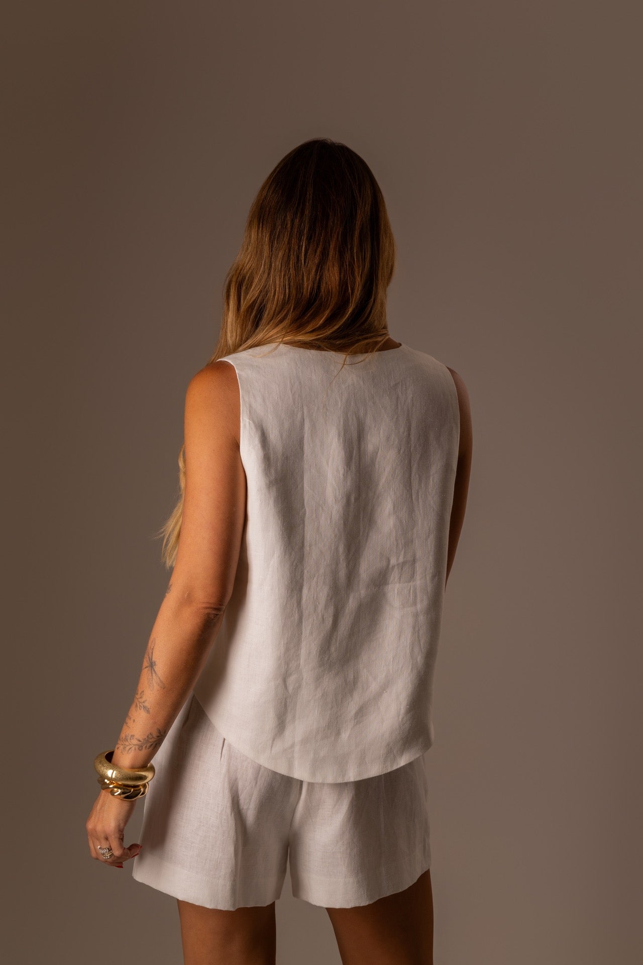 BLUSA LINHO ASSIMÉTRICO OFF