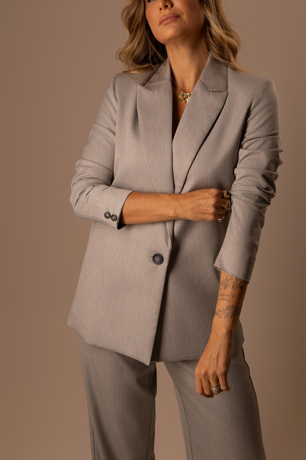 BLAZER ALFAIATARIA CINZA