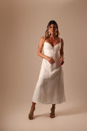 VESTIDO OFF WHITE LINHO