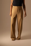 CALÇA RETA ALFAIATARIA BEGE DUST