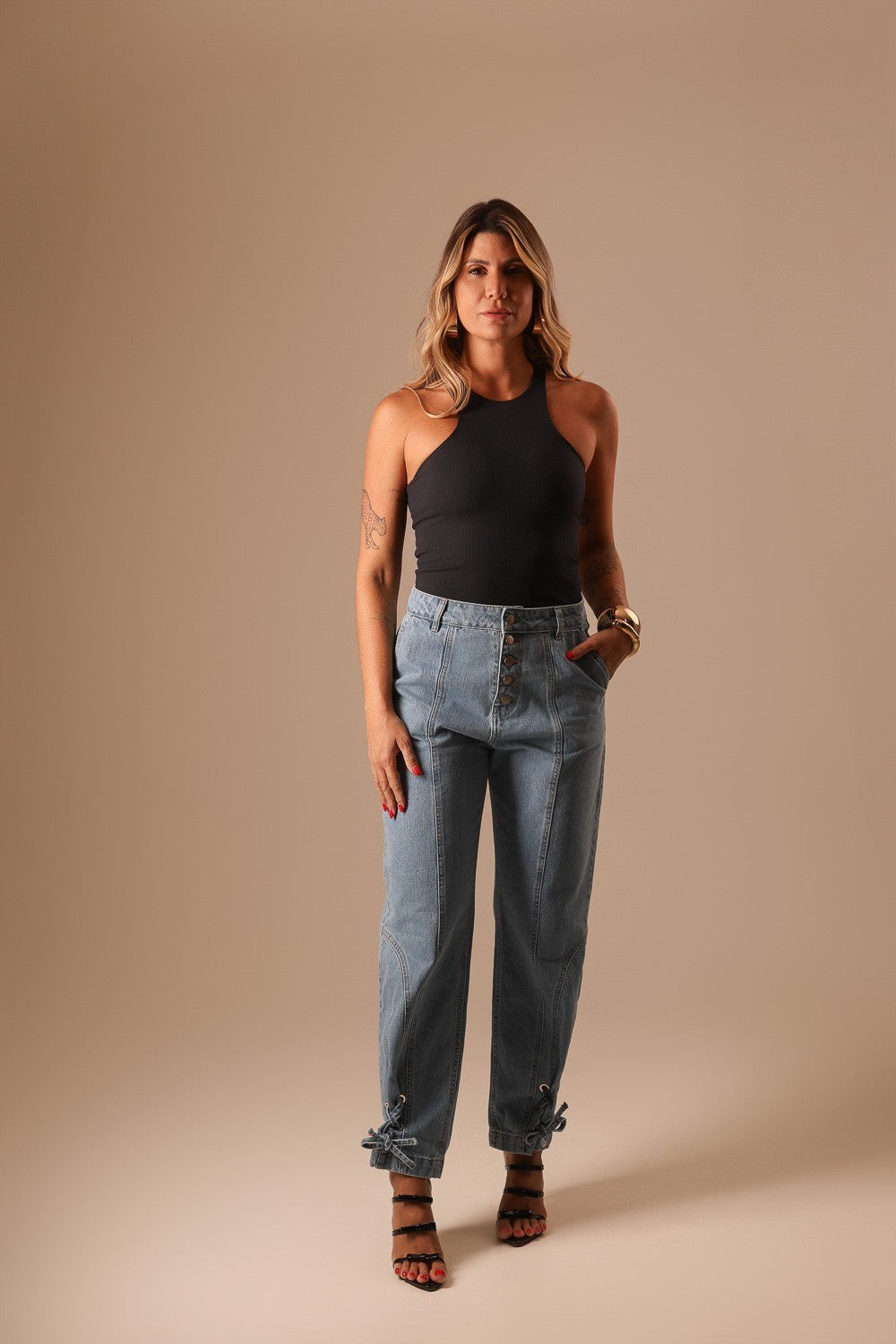 REGATA NADADOR COMPRIDA PRETA