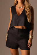 SHORT LINHO PURO PRETO