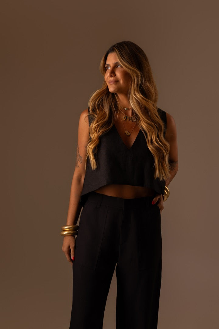 CALÇA ALFAIATARIA PATOU PRETA