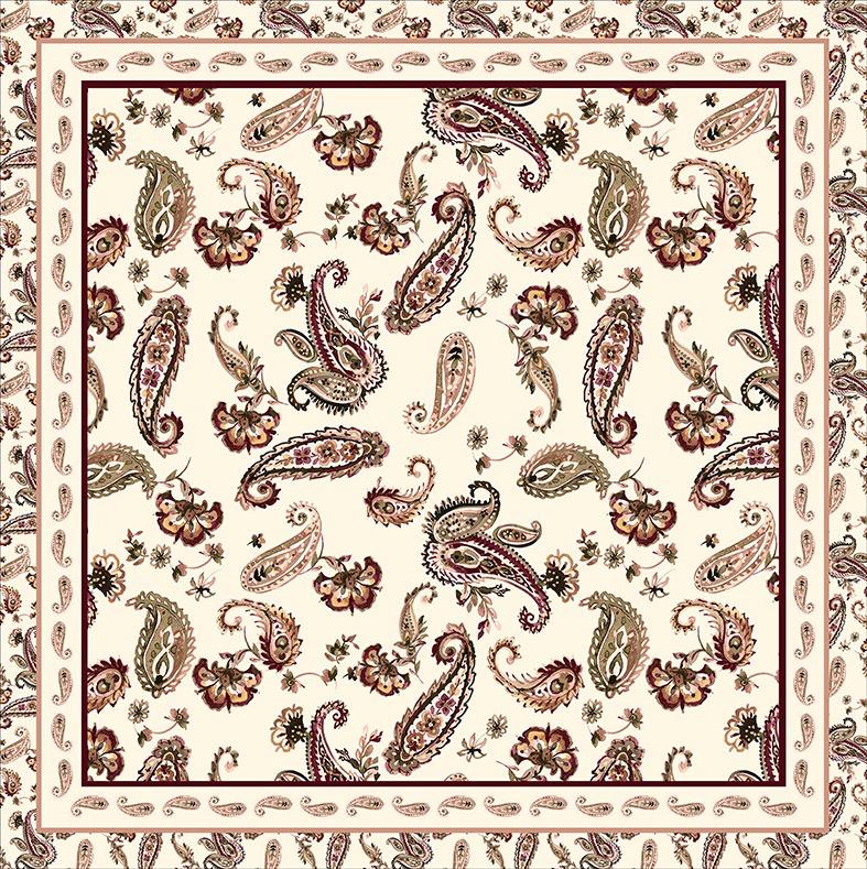 LENÇO ESTAMPA PAISLEY 43 x 43