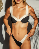 Biquini Meia Taça Preto e Branco Asa Delta - Biquíni - TYNA - foto 1