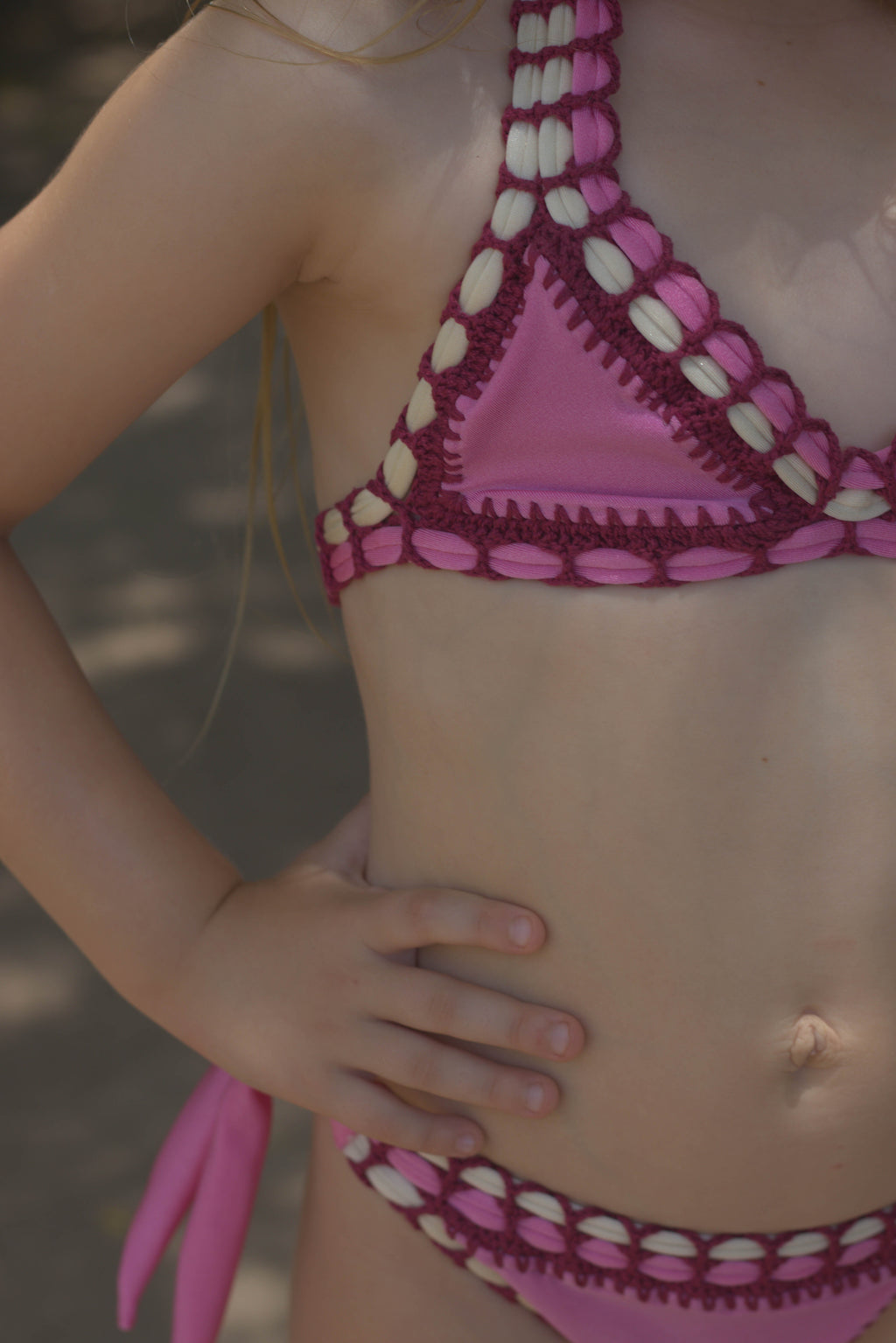 BIQUINI INFANTIL DUPLA FACE ROSA SAUDADE FOR TYNA