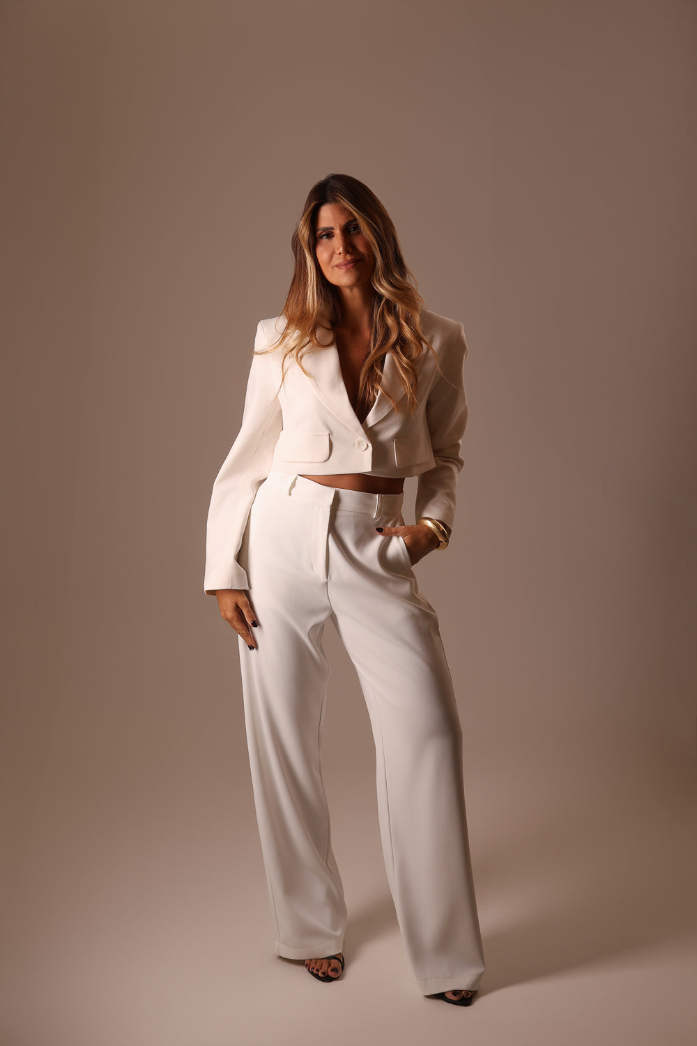 CALÇA ALFAIATARIA RETA OFF WHITE