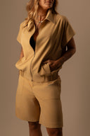 BERMUDA RETA ALFAIATARIA BEGE DUST