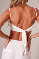 TOP BANDANA OFF WHITE COM AMARRAÇÃO